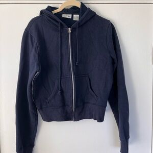 Energie Vintage Navy Blue Zip-Up Track Hoodie